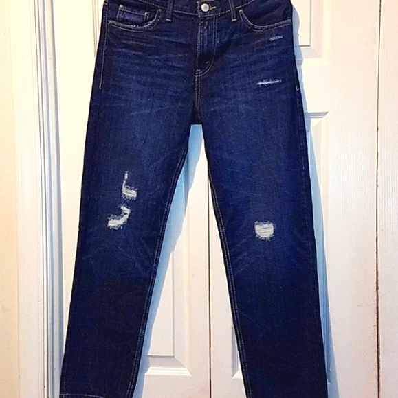 New Boys 12 Husky Levis Dark Denim Regular Tapered 502 Jeans - Picture 1 of 4